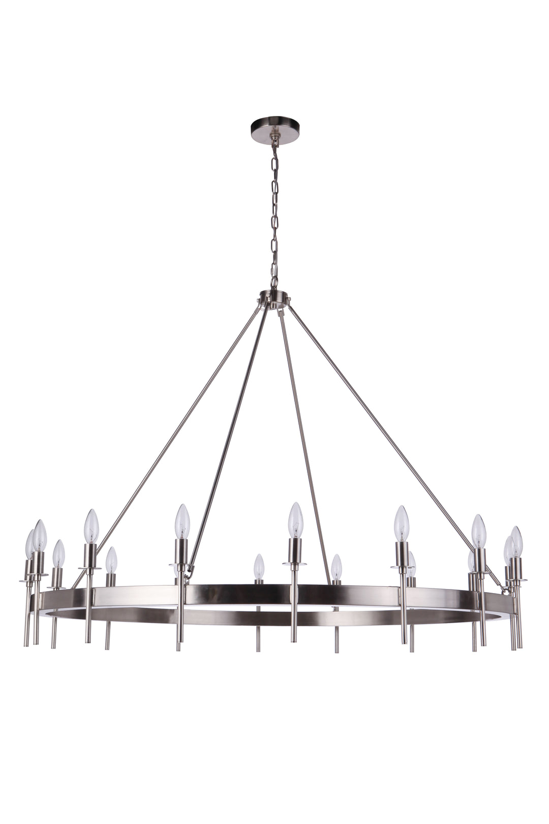 CRAFTMADE Larrson 16 Light Chandelier in Brushed Polished Nickel