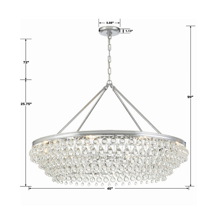 Cedar 8 Light Swarovski Strass Crystal Polished Chrome Chandelier Crystorama