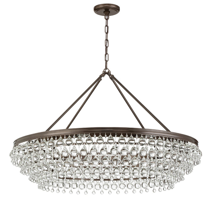 Calypso 8 Light Crystal Teardrop Vibrant Bronze Chandelier Crystorama