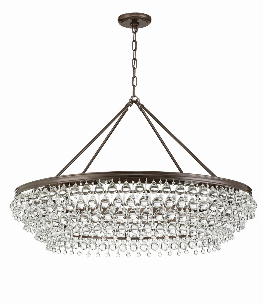 Calypso 8 Light Crystal Teardrop Vibrant Bronze Chandelier Crystorama