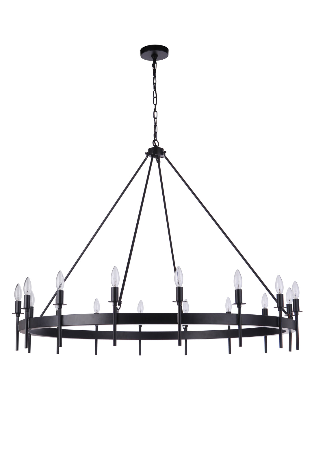 CRAFTMADE Larrson 16 Light Chandelier in Flat Black