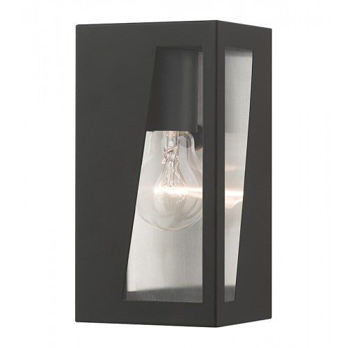 1 Light Black Outdoor Small ADA Wall Lantern Livex