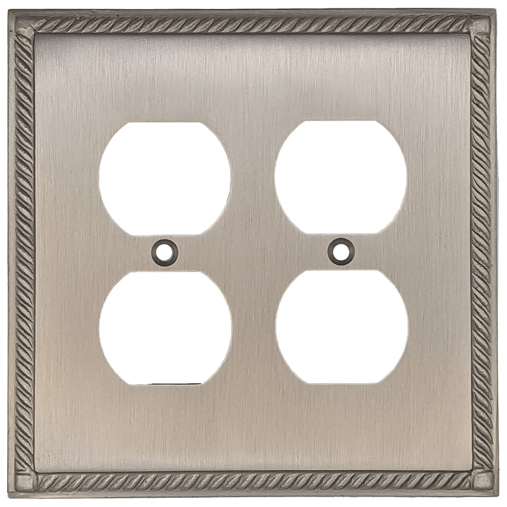 COPPER MOUNTAIN HARDWARE English Georgian Roped Wall Plate (Satin Nickel)