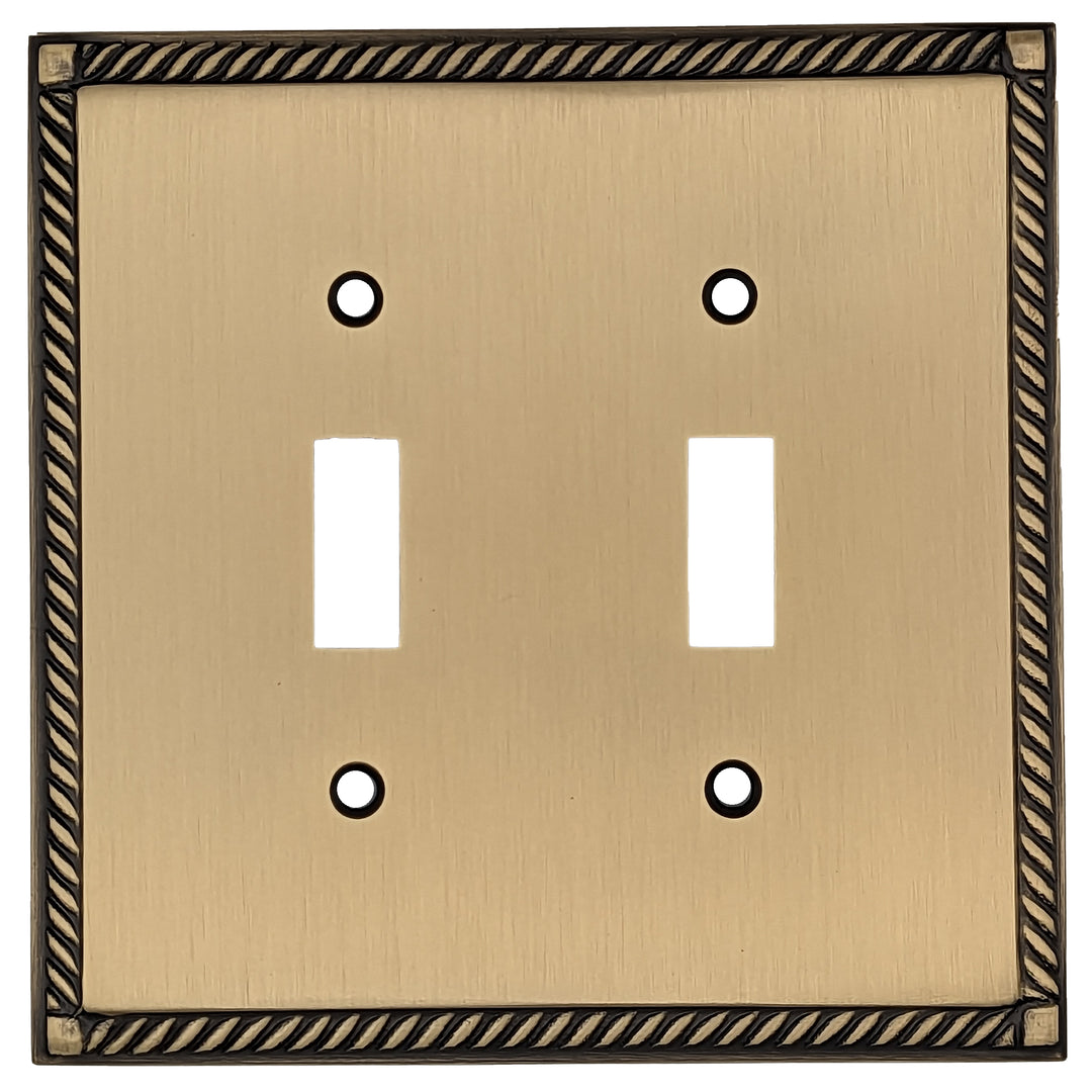 COPPER MOUNTAIN HARDWARE English Georgian Roped Wall Plate (Antique Brass)