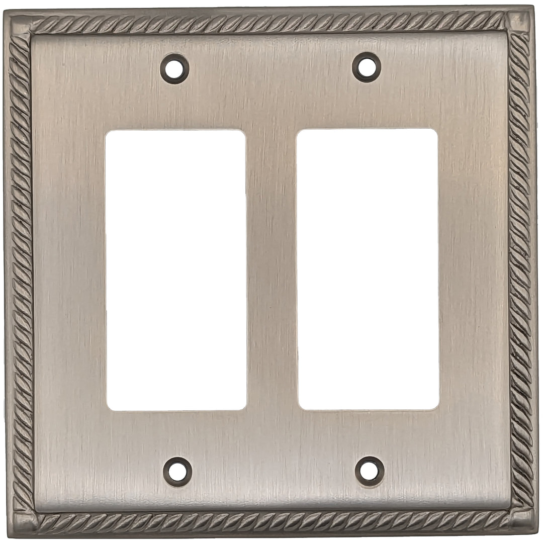 COPPER MOUNTAIN HARDWARE English Georgian Roped Wall Plate (Satin Nickel)