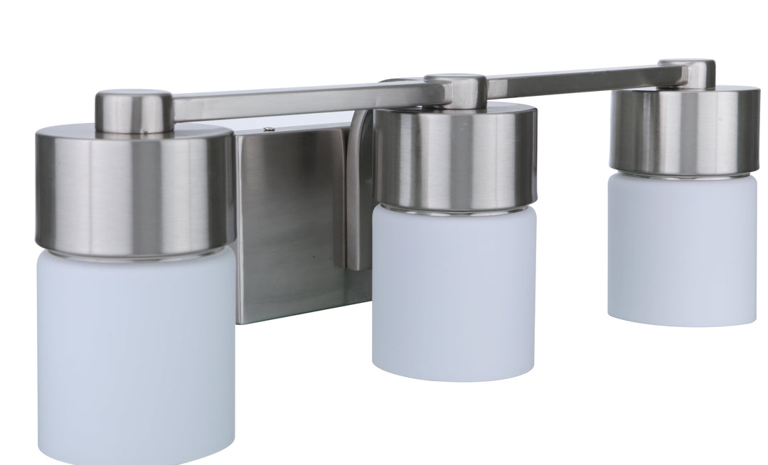 CRAFTMADE District 3 Light Vanity in Brushed Polished Nickel