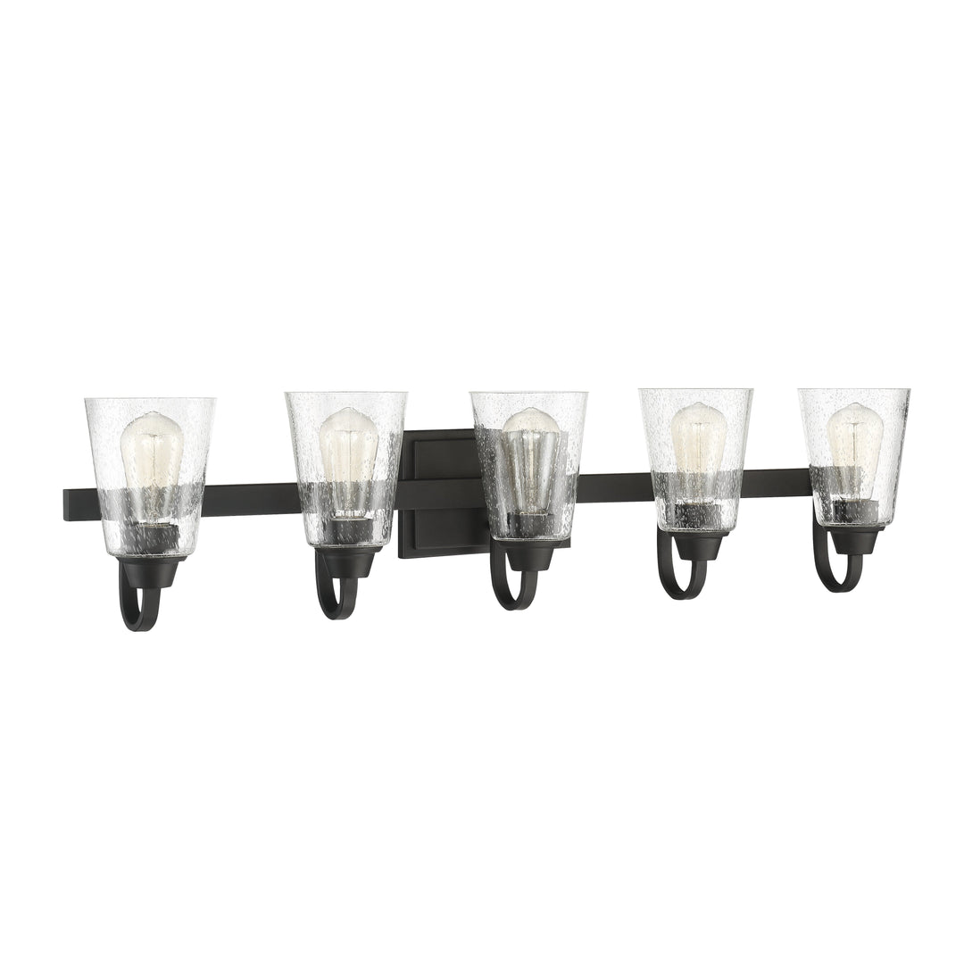 CRAFTMADE Grace 5 Light Vanity in Espresso (Clear Seeded Glass)