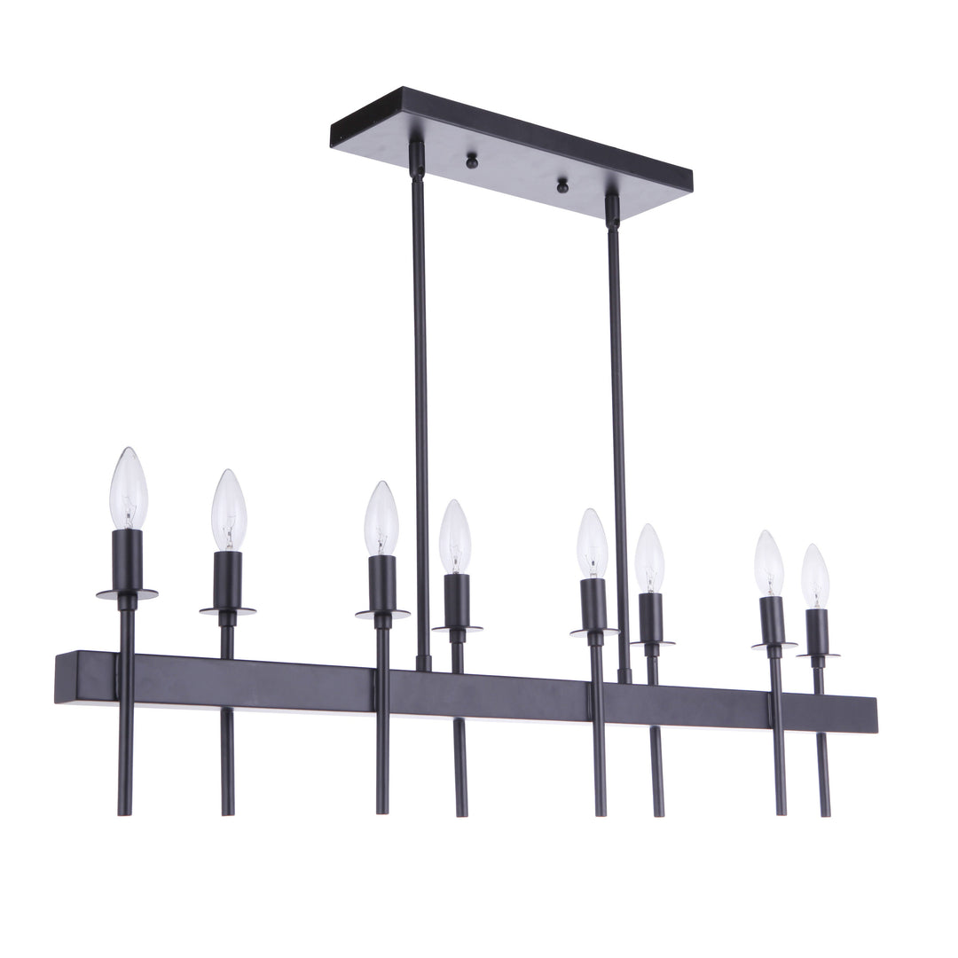 CRAFTMADE Larrson 8 Light Island in Flat Black