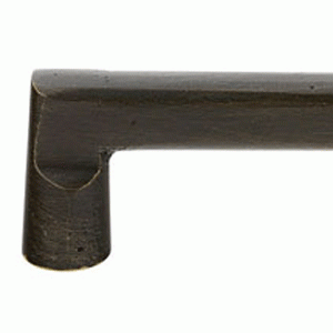 EMTEK 3 1/2 Inch (3 Inch c-c) Sandcast Bronze Rail Pull Medium Bronze Finish