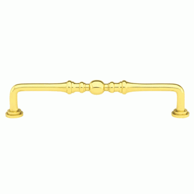 EMTEK 3 1/2 Inch (3 Inch c-c) Solid Brass Spindle Pull (Polished Brass Finish)