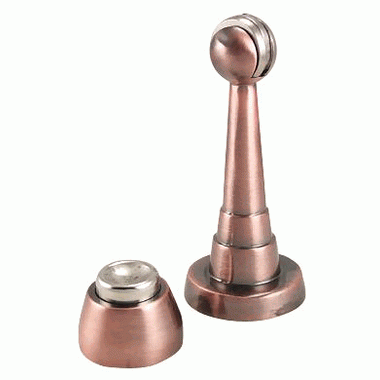 COPPER MOUNTAIN HARDWARE 3 1/2 Inch Magnetic Door Stop (Antique Copper Finish)