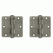 DELTANA 3 1/2 Inch x 3 1/2 Inch Heavy Duty Steel Hinge (Antique Nickel Finish)