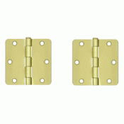 DELTANA 3 1/2 Inch x 3 1/2 Inch Steel Hinge (Brushed Brass Finish)