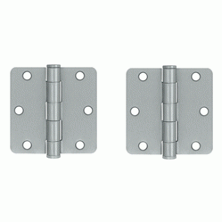 DELTANA 3 1/2 Inch x 3 1/2 Inch Heavy Duty Steel Hinge (Brushed Chrome Finish)