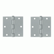 DELTANA 3 1/2 Inch x 3 1/2 Inch Steel Hinge (Brushed Chrome Finish)