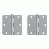 DELTANA 3 1/2 Inch x 3 1/2 Inch Steel Hinge (Brushed Chrome Finish)