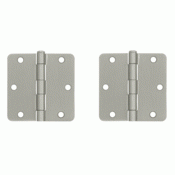 DELTANA 3 1/2 Inch x 3 1/2 Inch Steel Hinge (Brushed Nickel Finish)