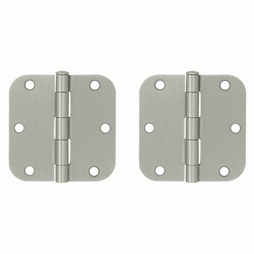 DELTANA 3 1/2 Inch x 3 1/2 Inch Steel Hinge (Brushed Nickel Finish)