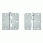 DELTANA 3 1/2 Inch x 3 1/2 Inch Steel Hinge (Chrome Finish)