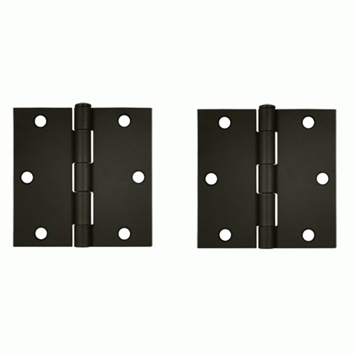 DELTANA 3 1/2 Inch x 3 1/2 Inch Steel Hinge (Oil Rubbed Bronze Finish)