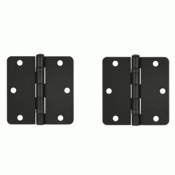 DELTANA 3 1/2 Inch x 3 1/2 Inch Ball Bearing Steel Hinge (Oil Rubbed Bronze Finish)