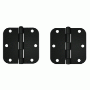 DELTANA 3 1/2 Inch x 3 1/2 Inch Steel Hinge (Paint Black Finish)