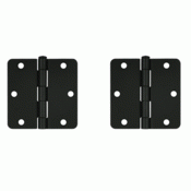 DELTANA 3 1/2 Inch x 3 1/2 Inch Steel Hinge (Paint Black Finish)