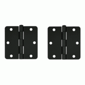 DELTANA 3 1/2 Inch x 3 1/2 Inch Steel Hinge (Paint Black Finish)