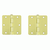 DELTANA 3 1/2 Inch x 3 1/2 Inch Steel Hinge (Polished Brass Finish)