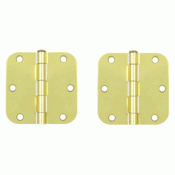 DELTANA 3 1/2 Inch x 3 1/2 Inch Steel Hinge (Polished Brass Finish)