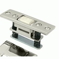 DELTANA 3 1/4 Inch Deltana Solid Brass Heavy Duty Roller Catch (Polished Nickel Finish)