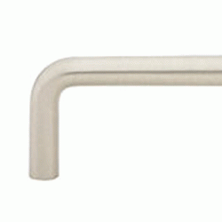 EMTEK 3 3/4 Inch (3 1/2 Inch c-c) Solid Brass Wire Pull (Brushed Nickel)