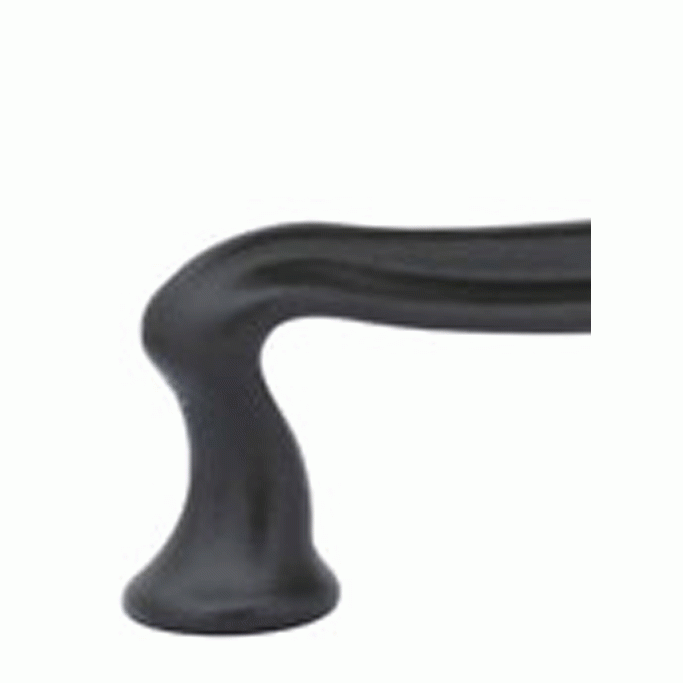 EMTEK 3 3/4 Inch (3 Inch c-c) Tuscany Bronze Art Nouveau Pull (Matte Black Finish)