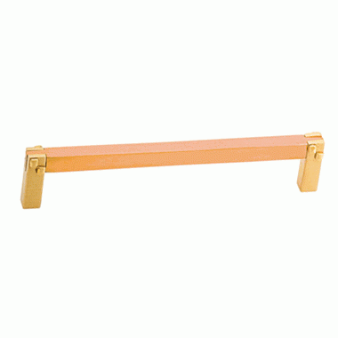 EMTEK 3 3/8 Inch (3 Inch c-c) Solid Brass Mortise & Tenon Pull (Satin Brass Finish)