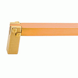 EMTEK 3 3/8 Inch (3 Inch c-c) Solid Brass Mortise & Tenon Pull (Satin Brass Finish)