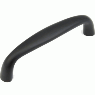 SCHAUB 3 3/8 Inch (3 Inch c-c) Traditional Designs Cabinet Pull (Matte Black Finish)