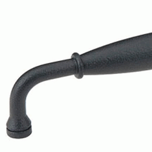 EMTEK 3 3/8 Inch (3 Inch c-c) Wrought Steel Normandy Fixed Pull (Matte Black Finish)