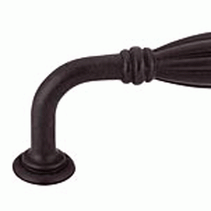 EMTEK 3 5/8 Inch (3 Inch c-c) Tuscany Bronze Fluted Fixed Pull (Matte Black Finish)