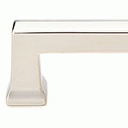 EMTEK 3 7/8 Inch (3 1/2 Inch c-c) Solid Brass Alexander Pull (Polished Nickel Finish)