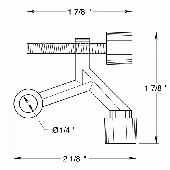 DELTANA 2 1/8 Inch Hinge Pin Door Stop (Brushed Chrome Finish)