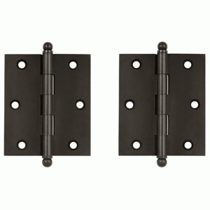 DELTANA 3 Inch x 2 1/2 Inch Solid Brass Cabinet Hinges (Oil Rubbed Bronze Finish)