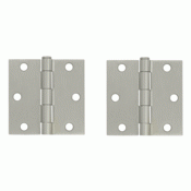 DELTANA 3 Inch x 3 Inch Steel Hinge (Brushed Nickel Finish)