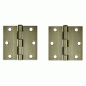 DELTANA 3 Inch x 3 Inch Steel Hinge (Antique Brass Finish)