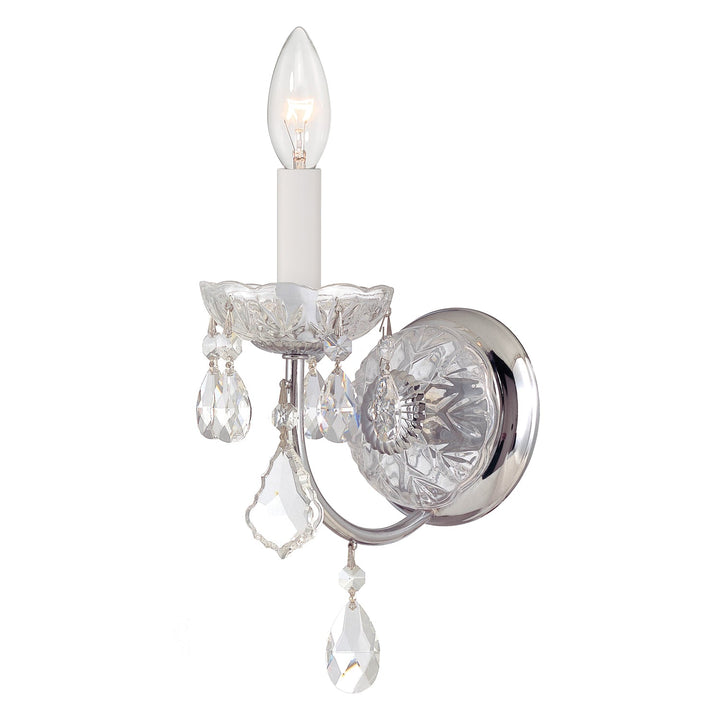 Crystorama Crystorama Imperial 1 Light Clear Italian Crystal Polished Chrome Sconce