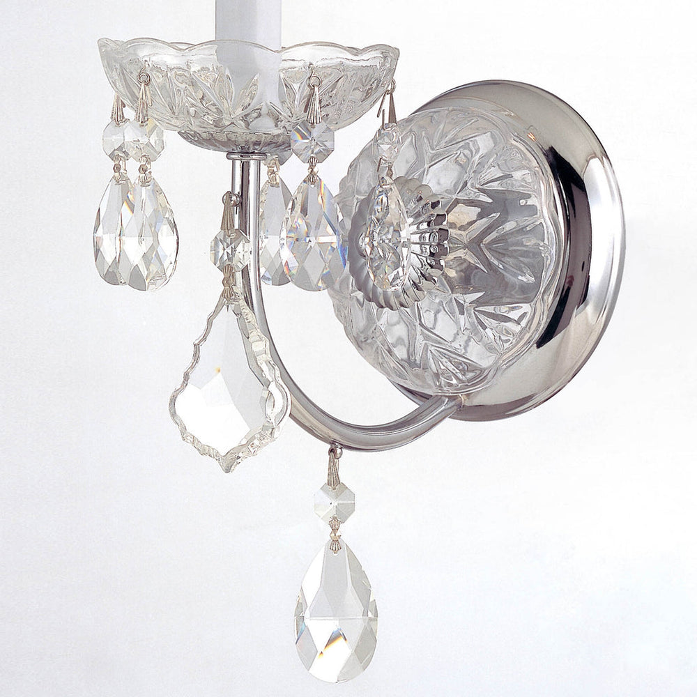 Crystorama Crystorama Imperial 1 Light Swarovski Strass Crystal Polished Chrome Sconce