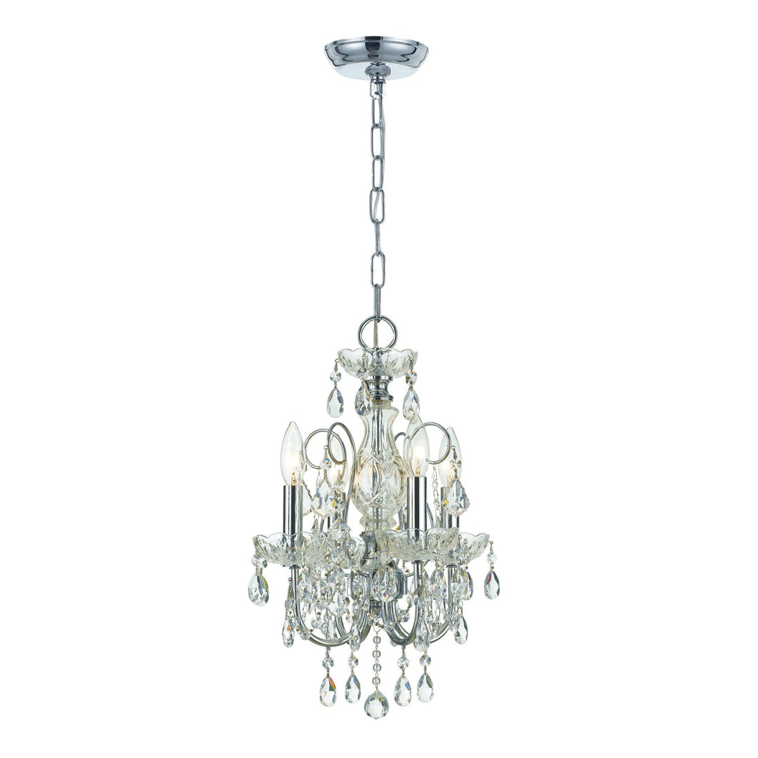 Imperial 4 Light Swarovski Strass Crystal Polished Chrome Mini Chandelier Crystorama