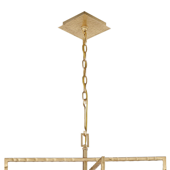 Capri 7 Light Antique Gold Chandelier Crystorama