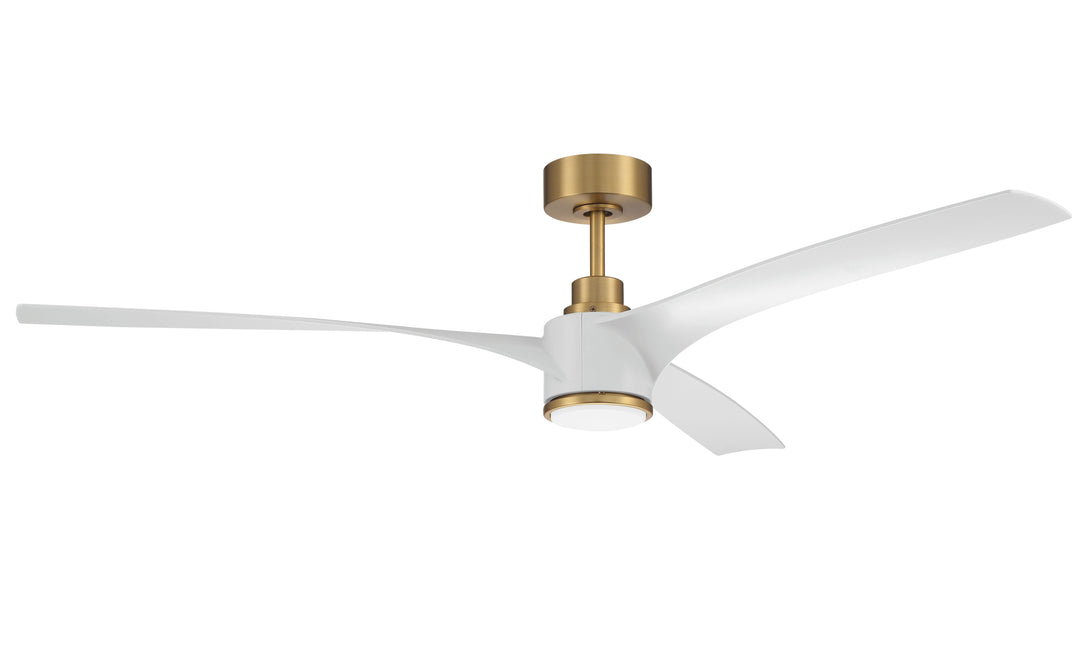 CRAFTMADE 60" Phoebe in Satin Brass w/ White Blades