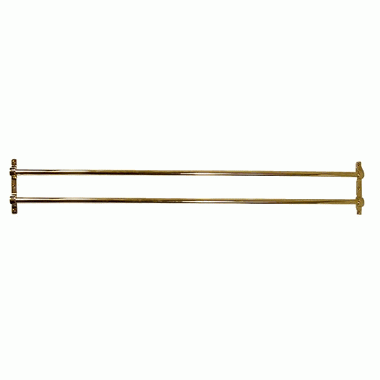 COPPER MOUNTAIN HARDWARE 36 Inch Solid Brass Double Push Bar (Polished Brass Finish)