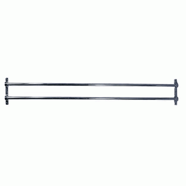 COPPER MOUNTAIN HARDWARE 36 Inch Solid Brass Double Push Bar (Polished Chrome Finish)